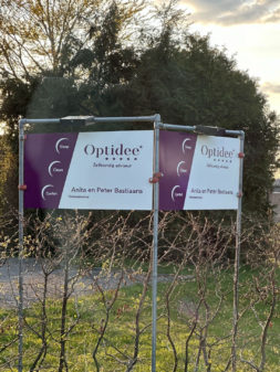 Reclamebord Optidee