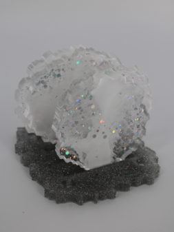 Onderzetters wit met glitter