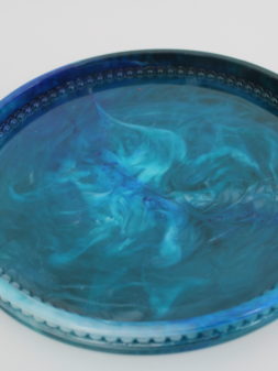 Dienblad groen en blauw tint