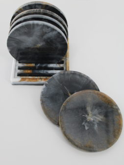 Onderzetters zwart marmer