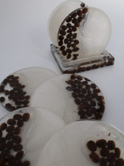 Onderzetters koffiebonen