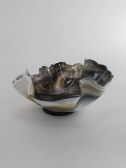 Schaal zwart goud wave